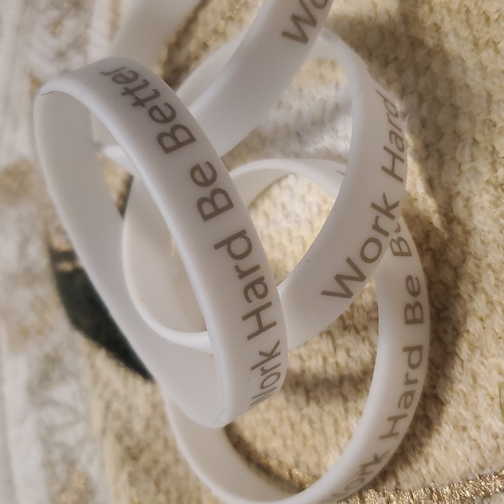 White Motivational Wristbands